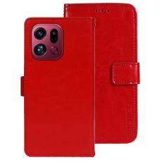 IDEWEI - IDEWEI Oppo Find X9 Pro Pl&aring;nboksfodral Textur Konstl&auml;der - R&ouml;d