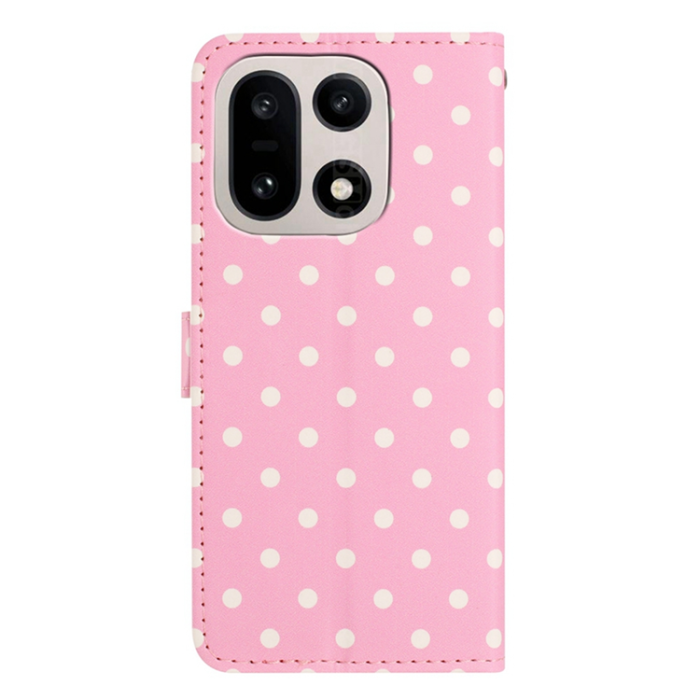 A-One Brand - OnePlus 15 5G Plånboksfodral Polka Dot Pattern Läder - Rosa