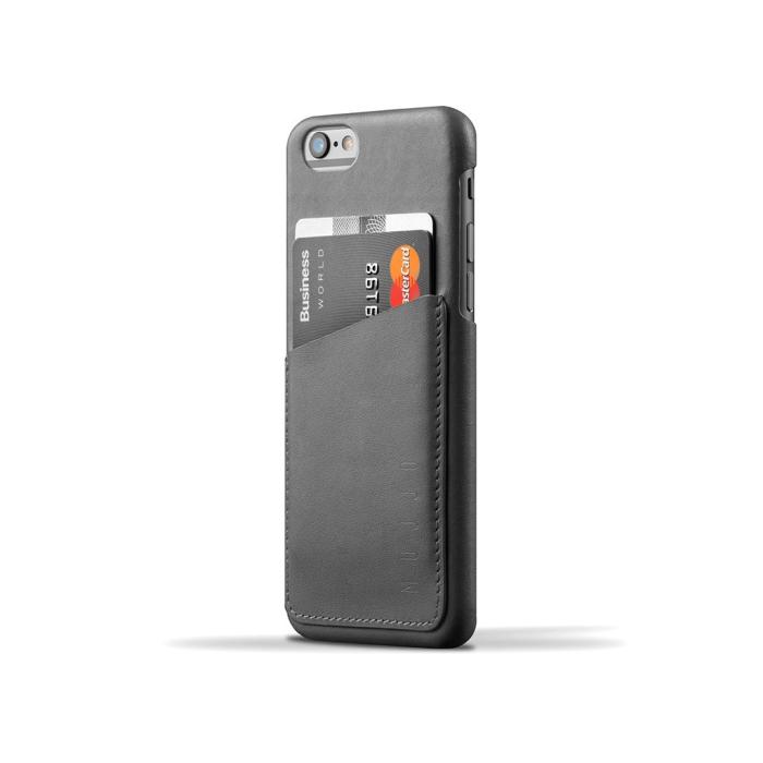 UTGATT5 - Mujjo Leather Wallet Case till iPhone 6/6S - Grå