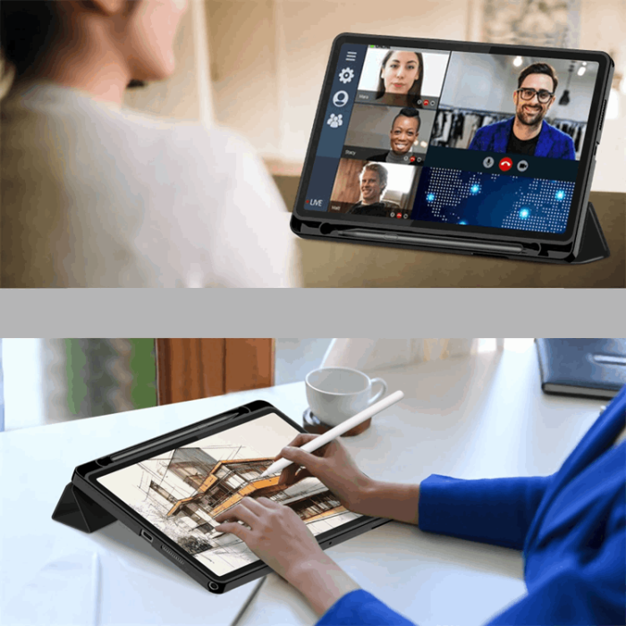 Tech-Protect - Tech-Protect Lenovo Tab 10.1 Fodral Smart - Svart