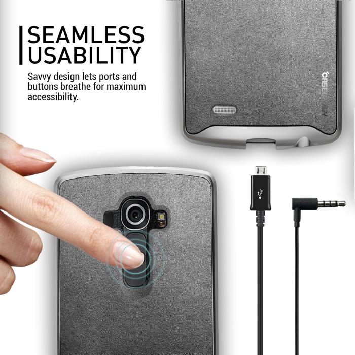 UTGATT5 - Caseology Envoy Series BaksideSkal till LG G4 - Charcoal Black