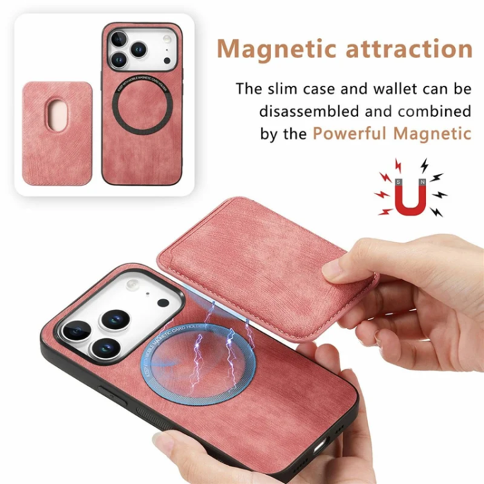 A-One Brand - iPhone 17 Pro Max Mobilskal Retro Detachable - Rosa