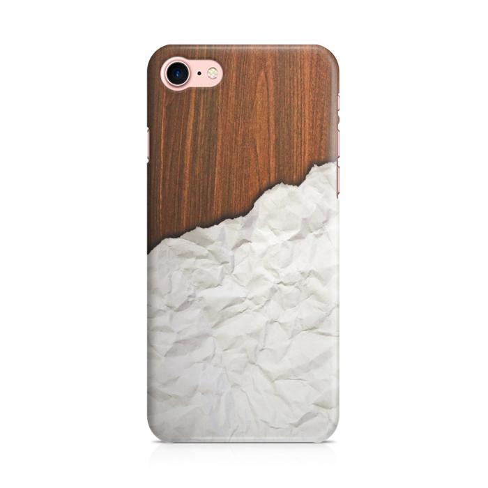 UTGATT5 - Skal till Apple iPhone 7/8 - Wooden Crumbled Paper B