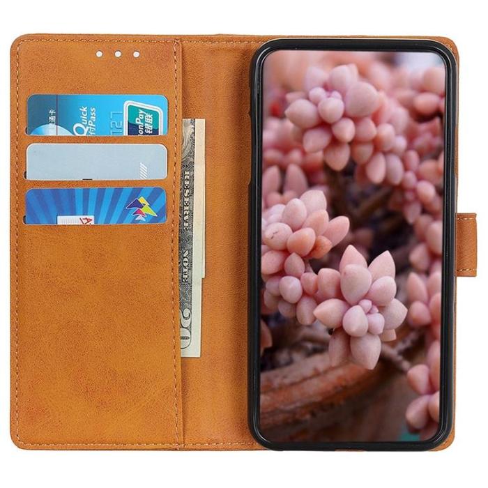 A-One Brand - Galaxy Xcover 6 Pro Plånboksfodral PU Läder - Brun