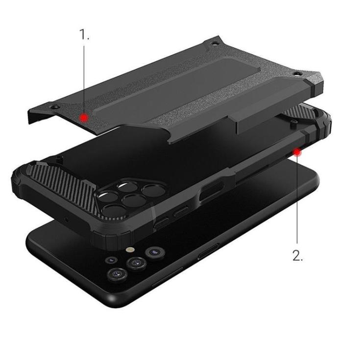 OEM - Galaxy A73 Skal Hybrid Armor Tough Rugged - Blå