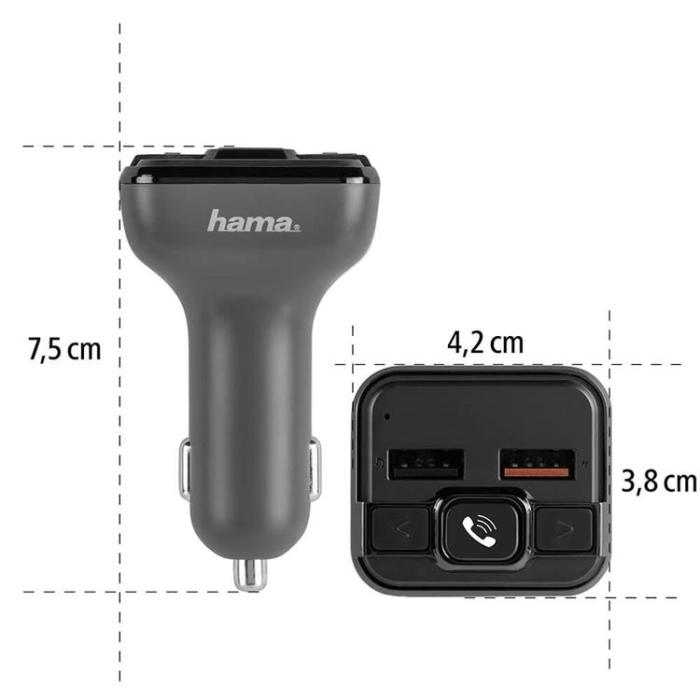 Hama - Hama FM-sändare Bluetooth - Grå