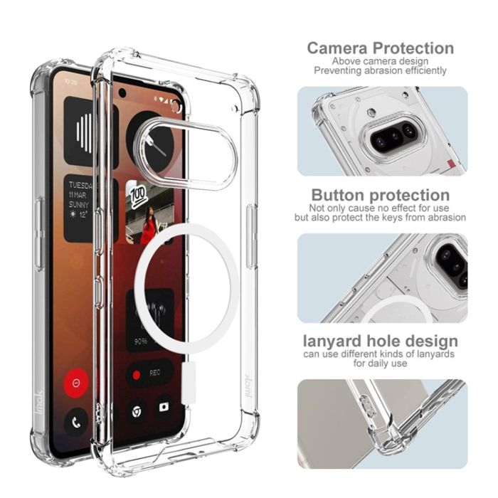Imak - Imak Nothing Phone (3a) Mobilskal MagSafe Shockproof - Clear