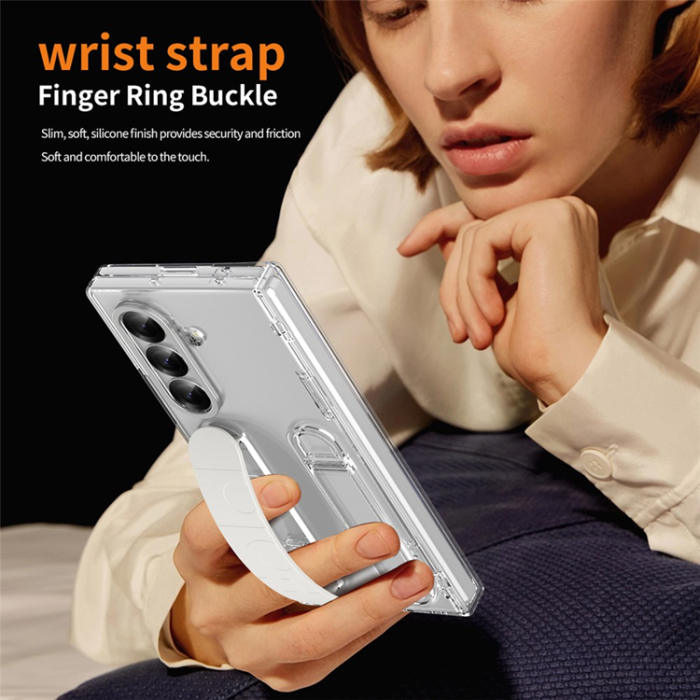 A-One Brand - Galaxy Z Fold 7 Mobilskal Kickstand Armband - Transparent