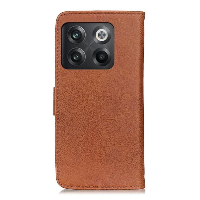 KHAZNEH - KHAZNEH OnePlus 10T 5G Plånboksfodral PU Läder - Brun