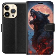 iSecrets - Plånboksfodral till Apple iPhone 14 Pro med Ylande varg