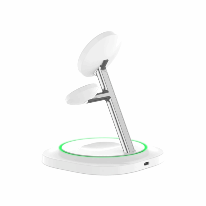 Tech-Protect - 3-in-1 Magsafe Trådlös Laddare iPhone, Apple Watch, AirPods Qi 15W