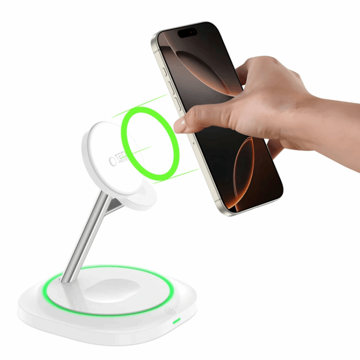 Tech-Protect - 3-in-1 Magsafe Trådlös Laddare iPhone, Apple Watch, AirPods Qi 15W