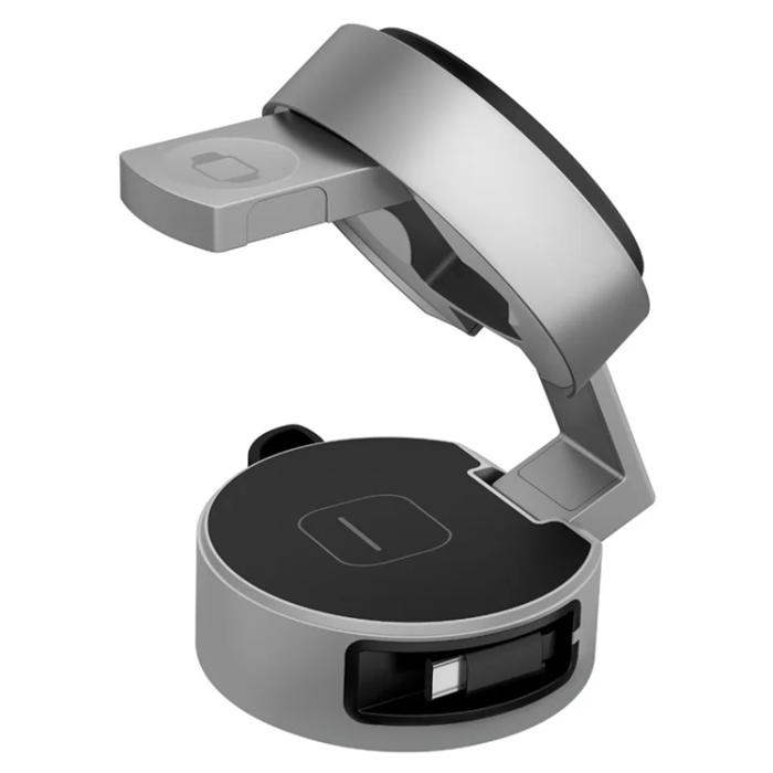 A-One Brand - B30 3-in-1 Foldable Magnetisk Trådlös Laddare Qi2 15W med Kabel 80cm