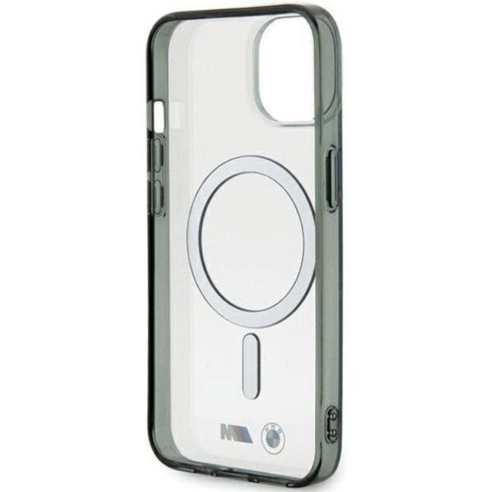 BMW - BMW iPhone 15 Mobilskal Magsafe Silver Ring - Transparent