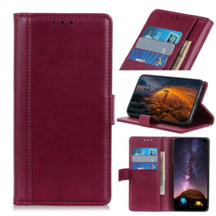 A-One Brand - Google Pixel 6a Plånboksfodral PU-Läder Folio Flip - Röd