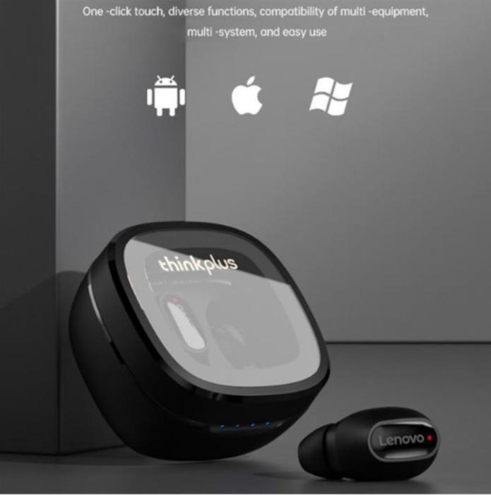 Lenovo - Lenovo Thinkplus XT62 TWS Ergonomic Bluetooth Hörlurar Trådlösa - Svart
