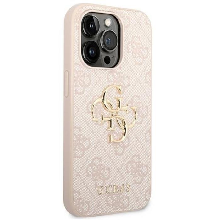 Guess - GUESS iPhone 14 Pro Max Skal Big Metall Logo - Rosa