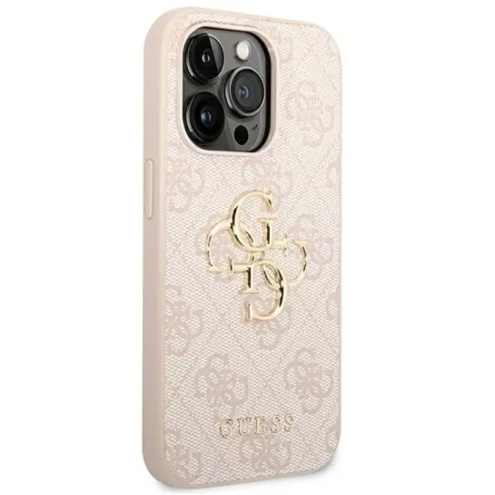 Guess - GUESS iPhone 14 Pro Max Skal Big Metall Logo - Rosa