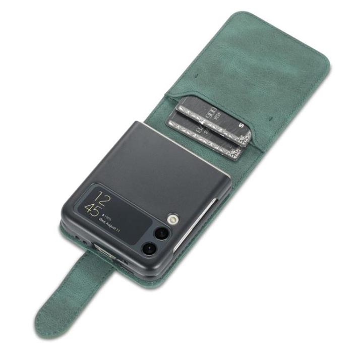 AZNS - AZNS Galaxy Z Flip 4 Plånboksfodral Flipping Magnetic - Grön