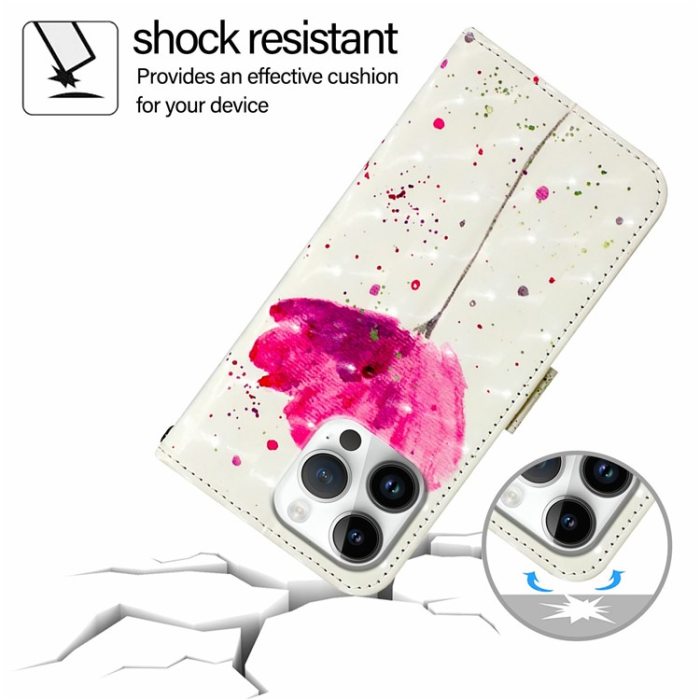 A-One Brand - iPhone 16 Pro Max Plånboksfodral Printing Pattern Med Rem
