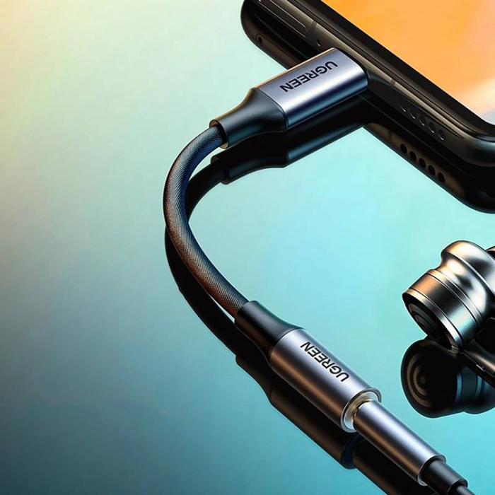Ugreen - Ugreen Adapter USB-C till Audio Miniuttag 3.5 mm för Hörlurar - Grå