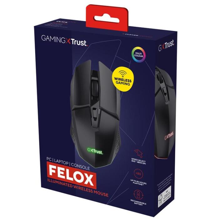 Trust - TRUST GXT 110 Felox Illuminated Trådlös Gaming Mus - Svart