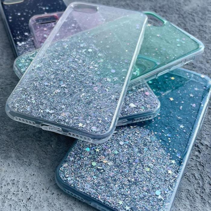 Wozinsky - Wozinsky Star Glitter Shining Skal Galaxy A30 - Blå