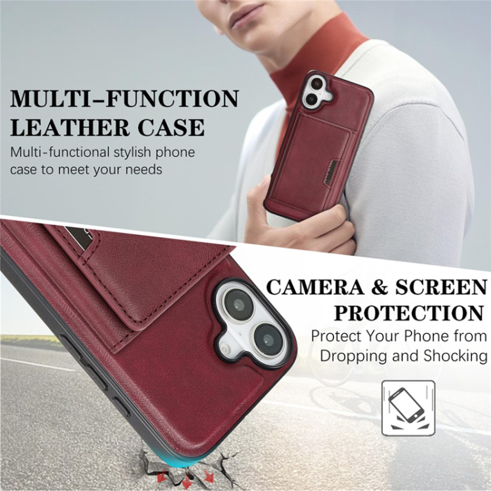 A-One Brand - iPhone 17 Mobilskal MagSafe Kickstand Tri-fold Korthållare