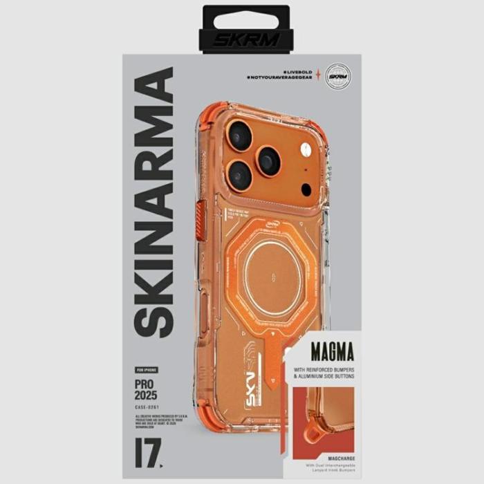 Skinarma - Skinarma iPhone 17 Pro Mobilskal MagSafe Magma - Orange
