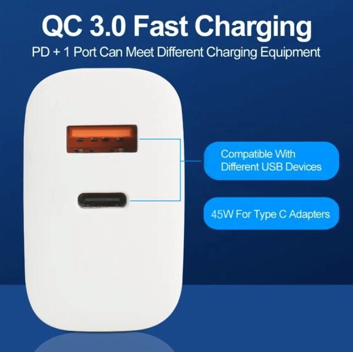 SiGN - SiGN PD 45W USB-C Väggladdare - Vit