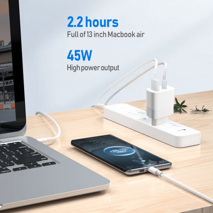 SiGN - SiGN PD 45W USB-C Väggladdare - Vit