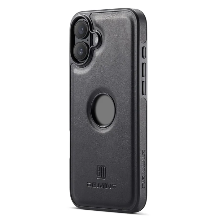 DG.MING - DG.MING iPhone 16 Plus Mobilskal Anti-Drop Läder - Svart