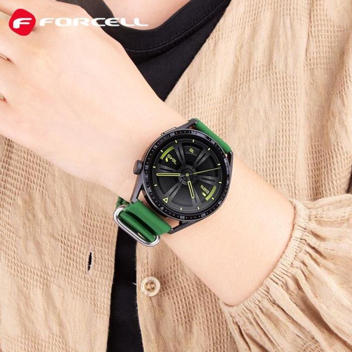 Forcell - Forcell Galaxy Watch 6 Classic (43mm) Armband FS01 - Grön