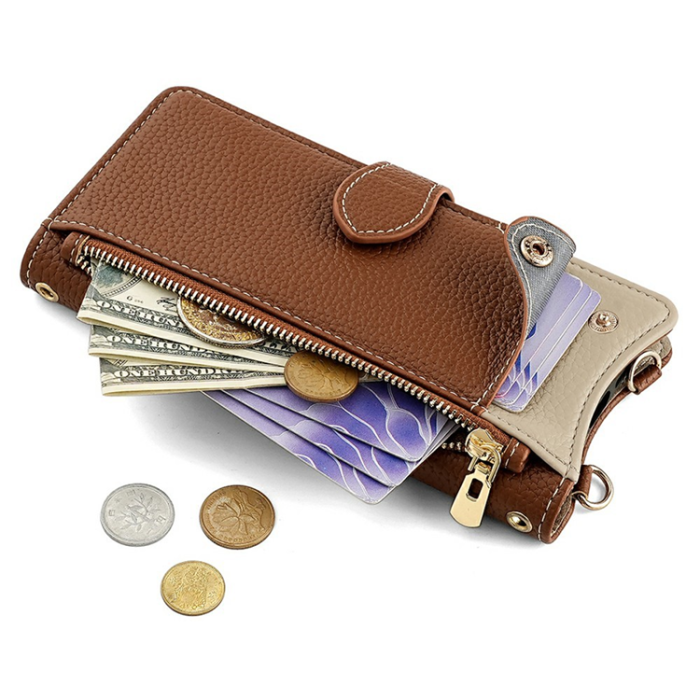 A-One Brand - OnePlus 15 5G Plånboksfodral Irregular Tail Style Läder - Brun