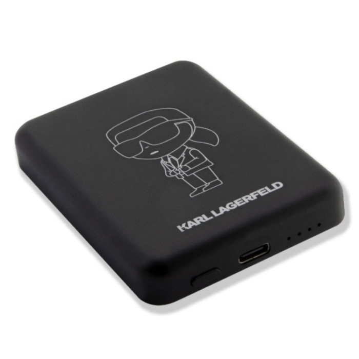 KARL LAGERFELD - Karl Lagerfeld Trådlös Magsafe Powerbank 3000mAh 5W Ikonik - Svart