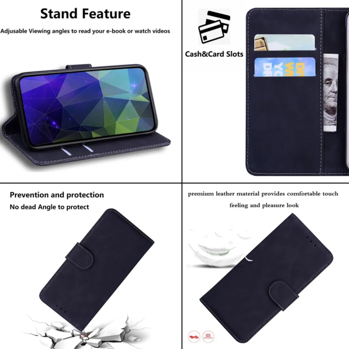 Taltech - Galaxy S23 Plånboksfodral med en rem - Svart