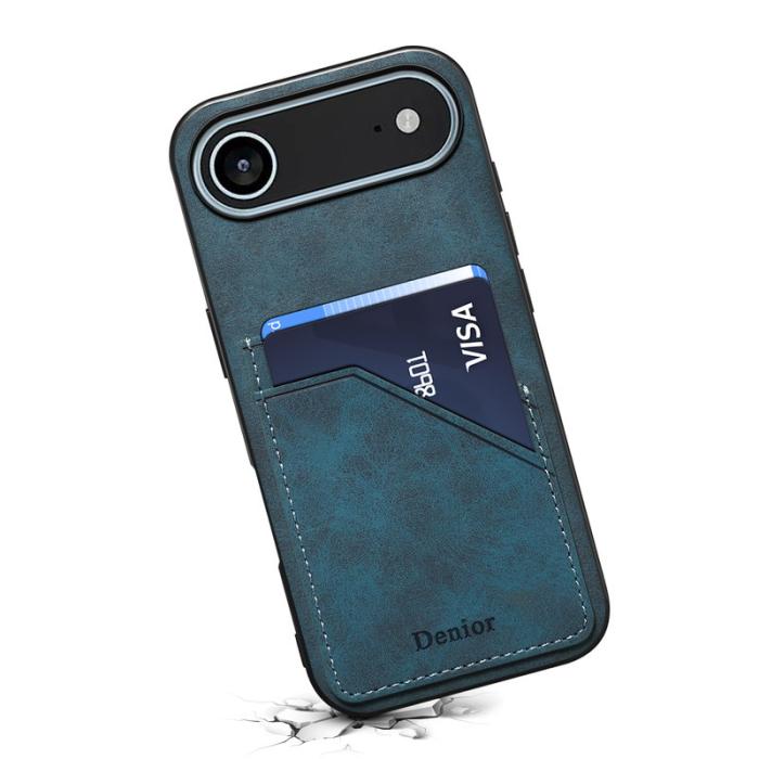 DENIOR - DENIOR Mobilskal till iPhone Air PU-läder + TPU + PC - Blå