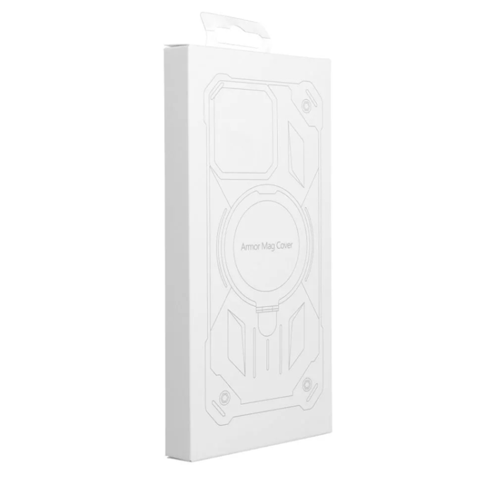 OEM - iPhone 15 Pro Mobilskal Magsafe Ringhållare Armor - Röd