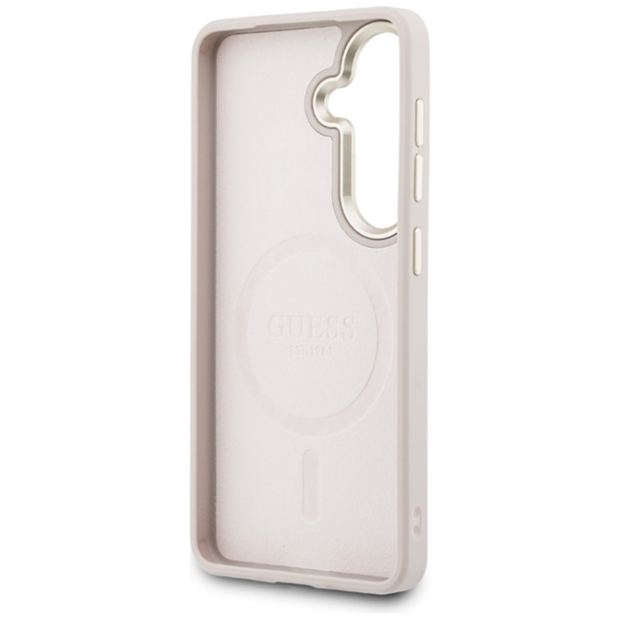 Guess - Guess Mobilskal För Galaxy S26 Plus MagSafe 4G Embossed Ring - Rosa
