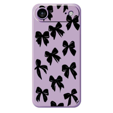 A-One Brand - iPhone Air Mobilskal Bow Pattern Printing Straight - Lila