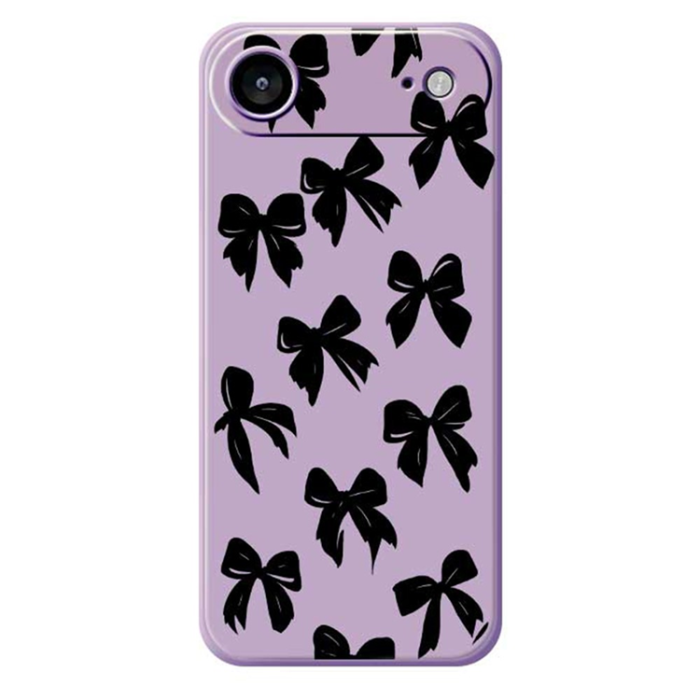 A-One Brand - iPhone Air Mobilskal Bow Pattern Printing Straight - Lila