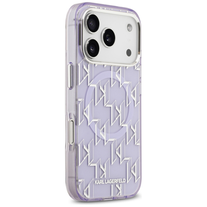 KARL LAGERFELD - Karl Lagerfeld iPhone 17 Pro Mobilskal Magsafe KL Monogram - Lila