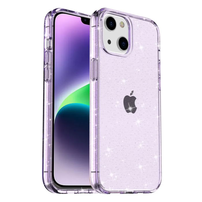 Taltech - iPhone 15 Plus Mobilskal Glittrande - Lila