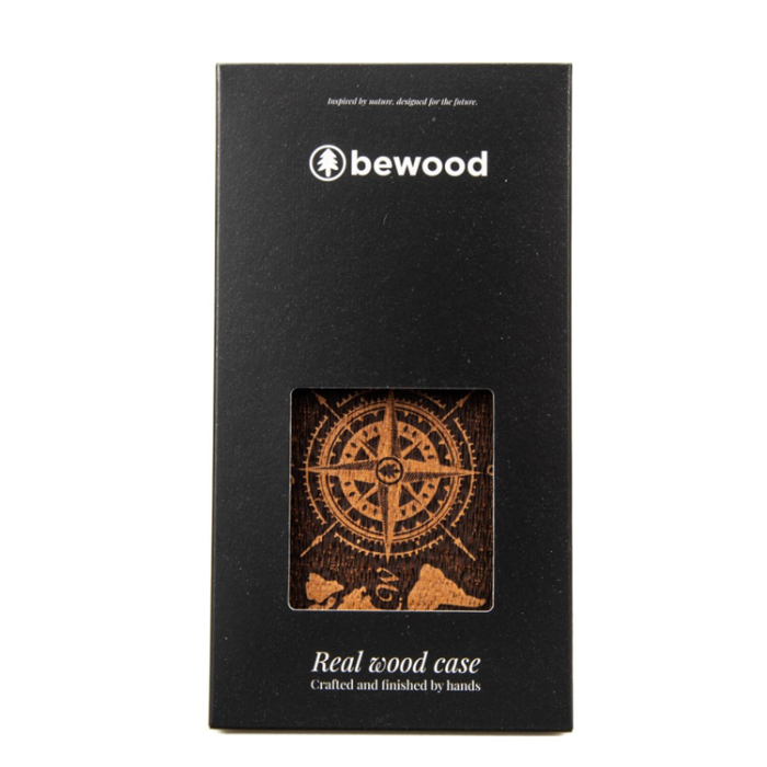 Bewood - Bewood iPhone 15 Plus Mobilskal Compass Rose Merbau
