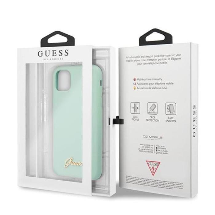 Guess - Guess Silicone Vintage Gold Logo Skal iPhone 11 Pro Max - Grön