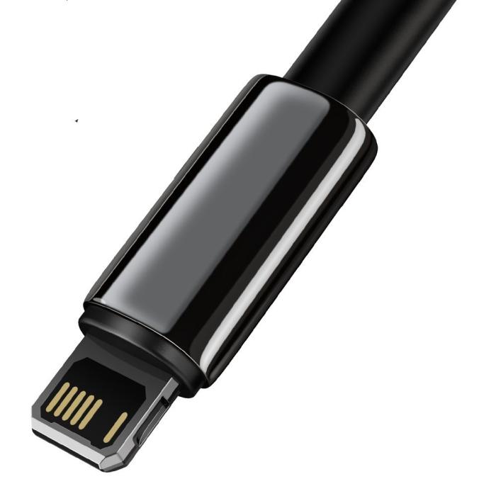 BASEUS - Baseus Tungsten USB-A till Lightning kabel 2m - Svart