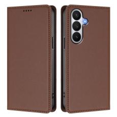 OEM - Pl&aring;nboksfodral f&ouml;r Samsung Galaxy S26 Konstl&auml;der RFID - Brun