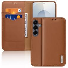 Dux Ducis - Dux Ducis Pl&aring;nboksfodral f&ouml;r Samsung Galaxy S26 &Auml;kta l&auml;der RFID - Brun