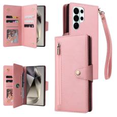 OEM - Pl&aring;nboksfodral f&ouml;r Samsung Galaxy S26 Ultra Konstl&auml;der - Ros&eacute;guld