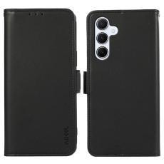 ABEEL - ABEEL Samsung Galaxy A34 5G Folio Konstl&auml;der Pl&aring;nboksfodral RFID-Skydd Svart